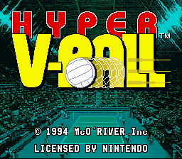 Hyper V-Ball Title Screen